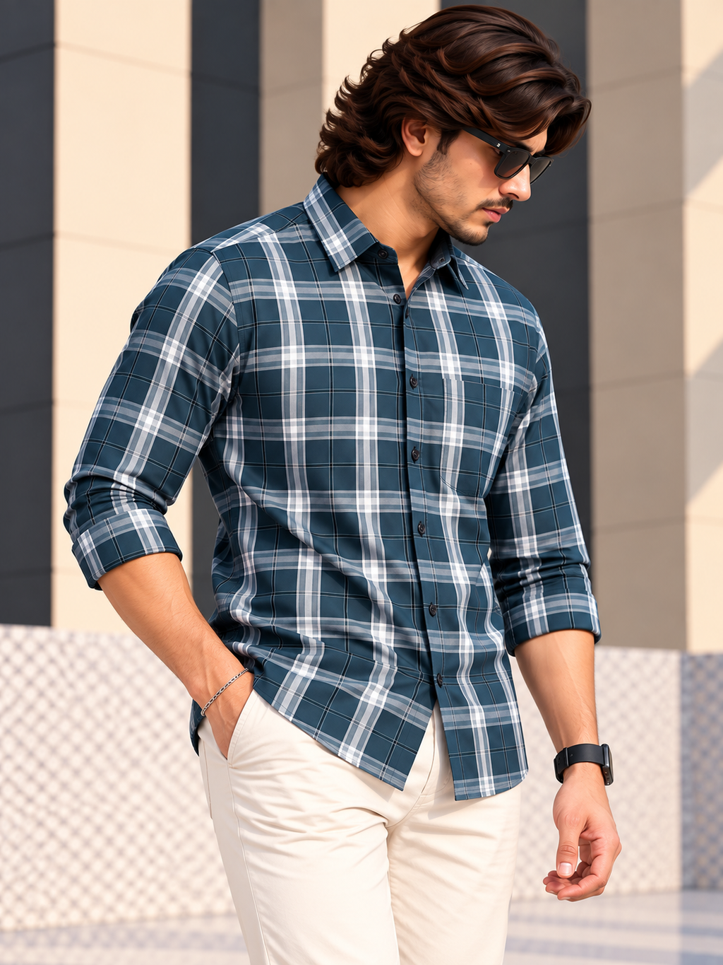 LAWMANpg3 – Urban Checkmate Regular-fit. Shirt