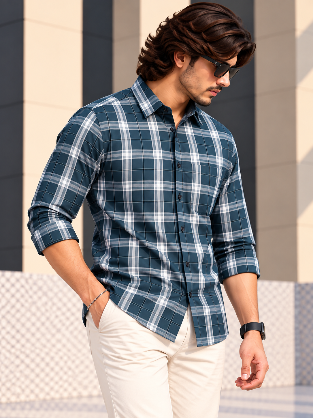 LAWMANpg3 – Urban Checkmate Regular-fit. Shirt