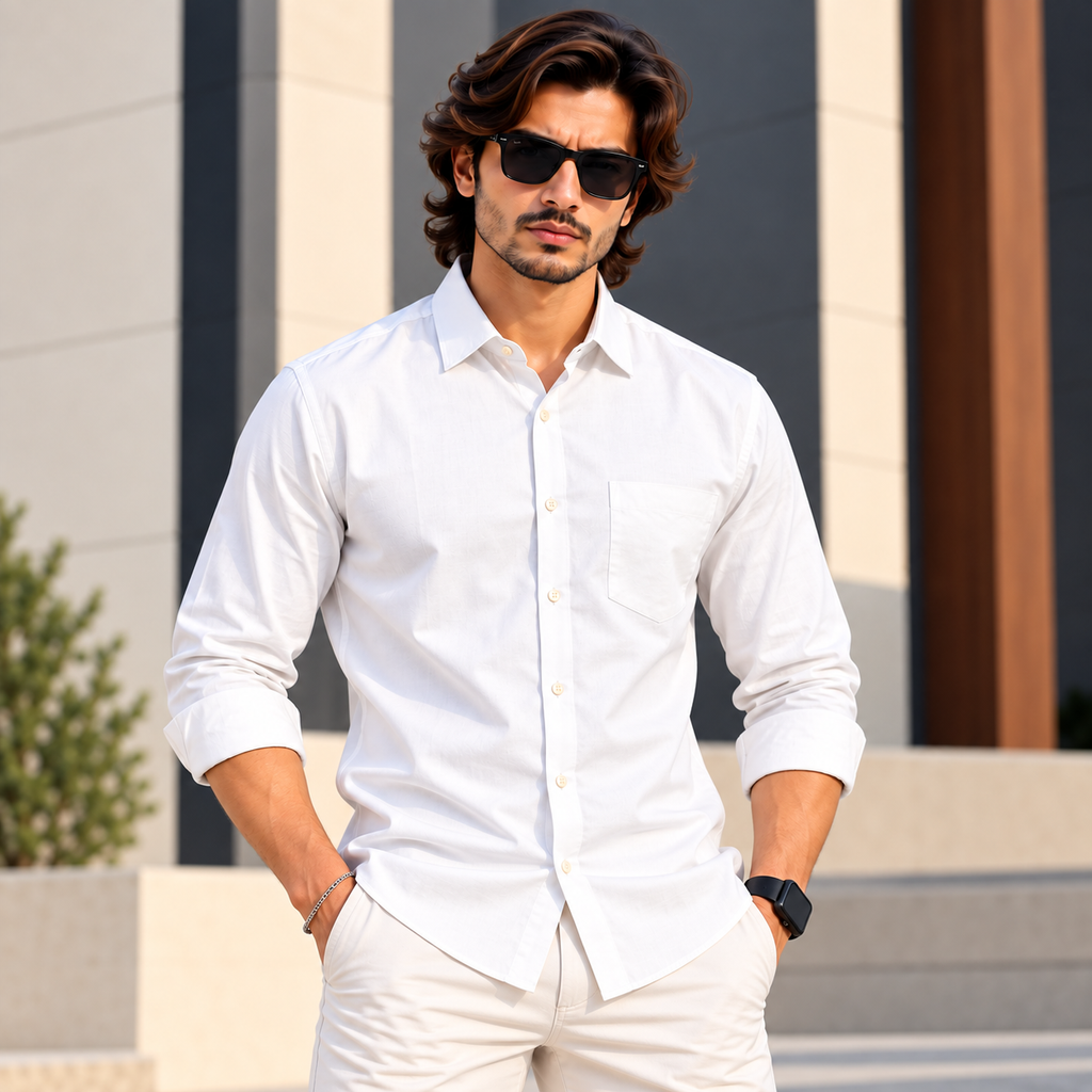 🤍 LawmanPg3 — Ivory Edge Formal Shirt
