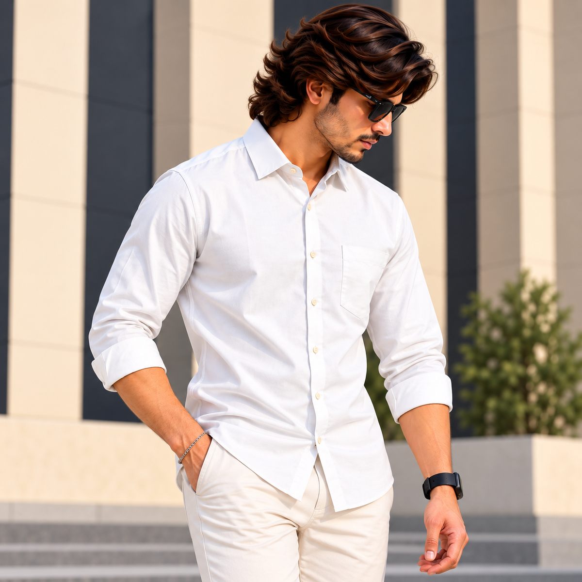🤍 LawmanPg3 — Ivory Edge Formal Shirt