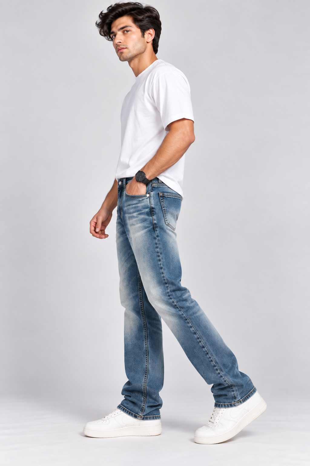 NOSTRUM - D.Navy Fade Wash Jeans
