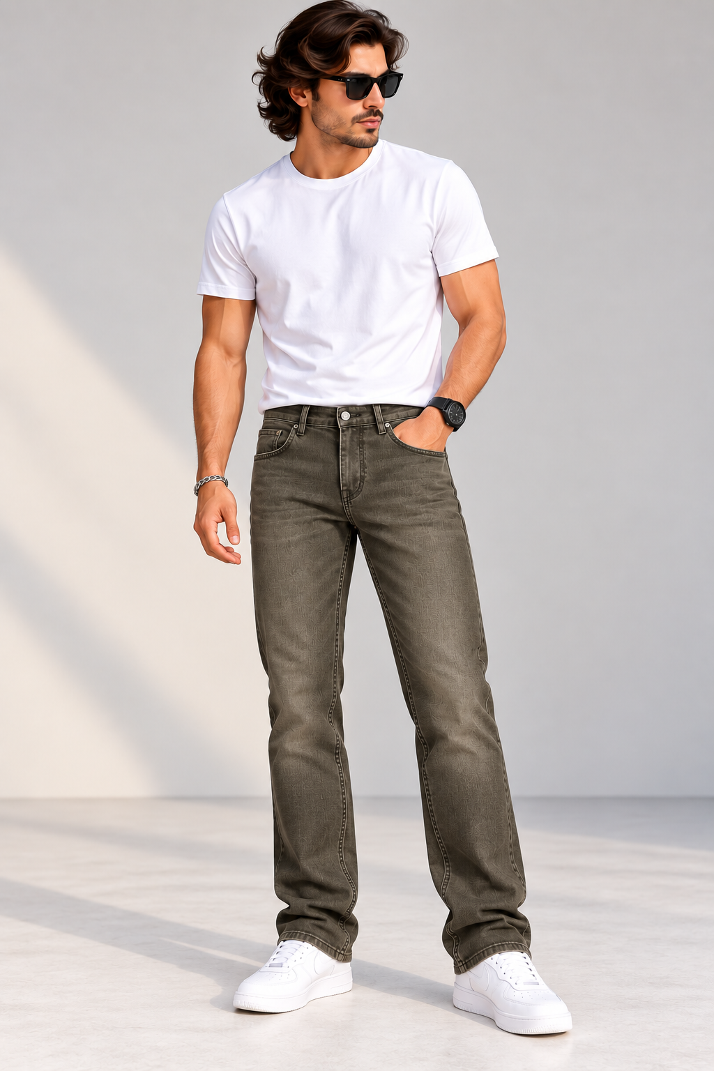 NECRON -  Denim Drift Ankle-fit Jeans