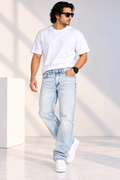 MUD-PIPER -  Denim Wash Ankle-fit Jeans