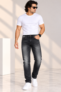 MUD-PIPER -  Funky Denim Wash Ankle-fit Jeans