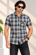 🖤 Urban Race – Shadow Check Plaid H/S Shirt