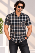 Urban Race Shadow Check Half Shirt
