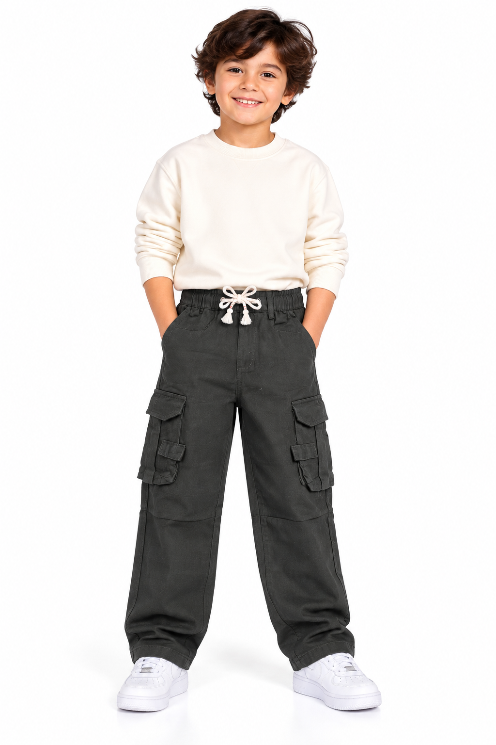 Black Utility Cargo Jeans 🖤✨