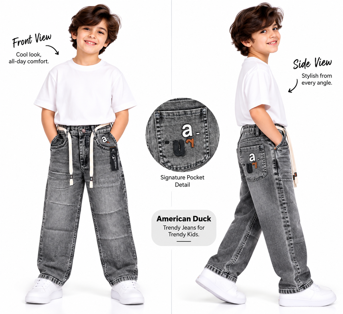 Grey Street Cargo Jeans 🩶✨