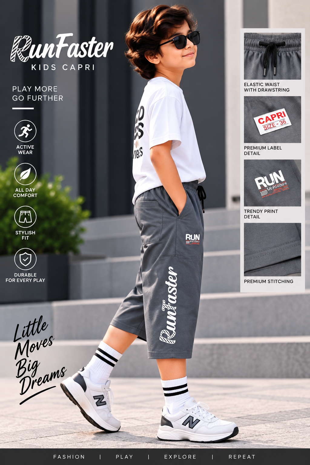 RunFaster Urban Kids Capri