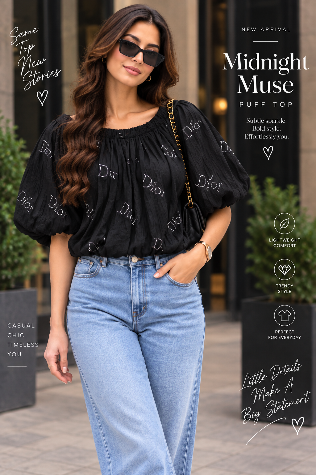 Pearl Petal Puff Top