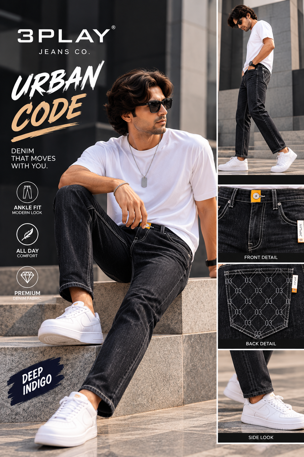 3 PLAY — MIDNIGHT EDGE ANKLE LENGTH
