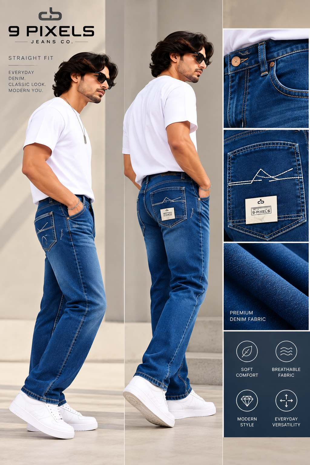 9 pixels jeans