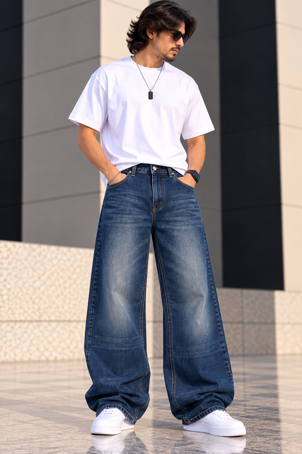 KAVIS DENIM — Arctic Drift Baggy-fit Jeans