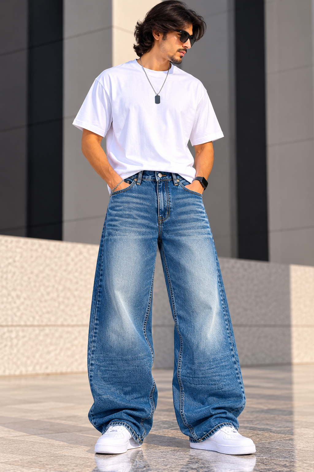 KAVIS DENIM — Arctic Drift Baggy-fit Jeans