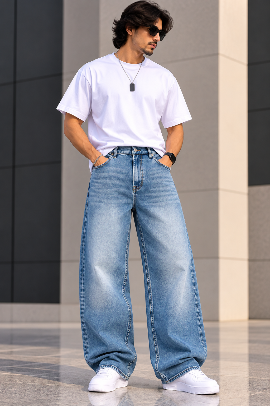 KAVIS DENIM — Arctic Drift Baggy-fit Jeans