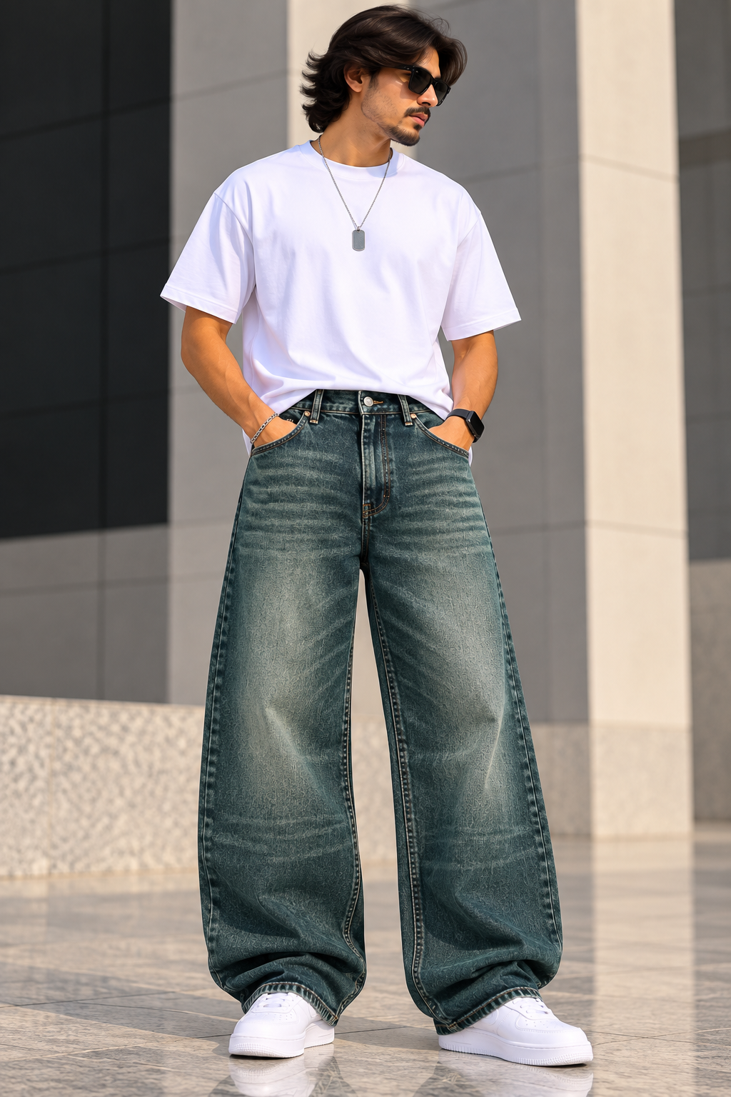 KAVIS DENIM — Arctic Drift Baggy-fit Jeans