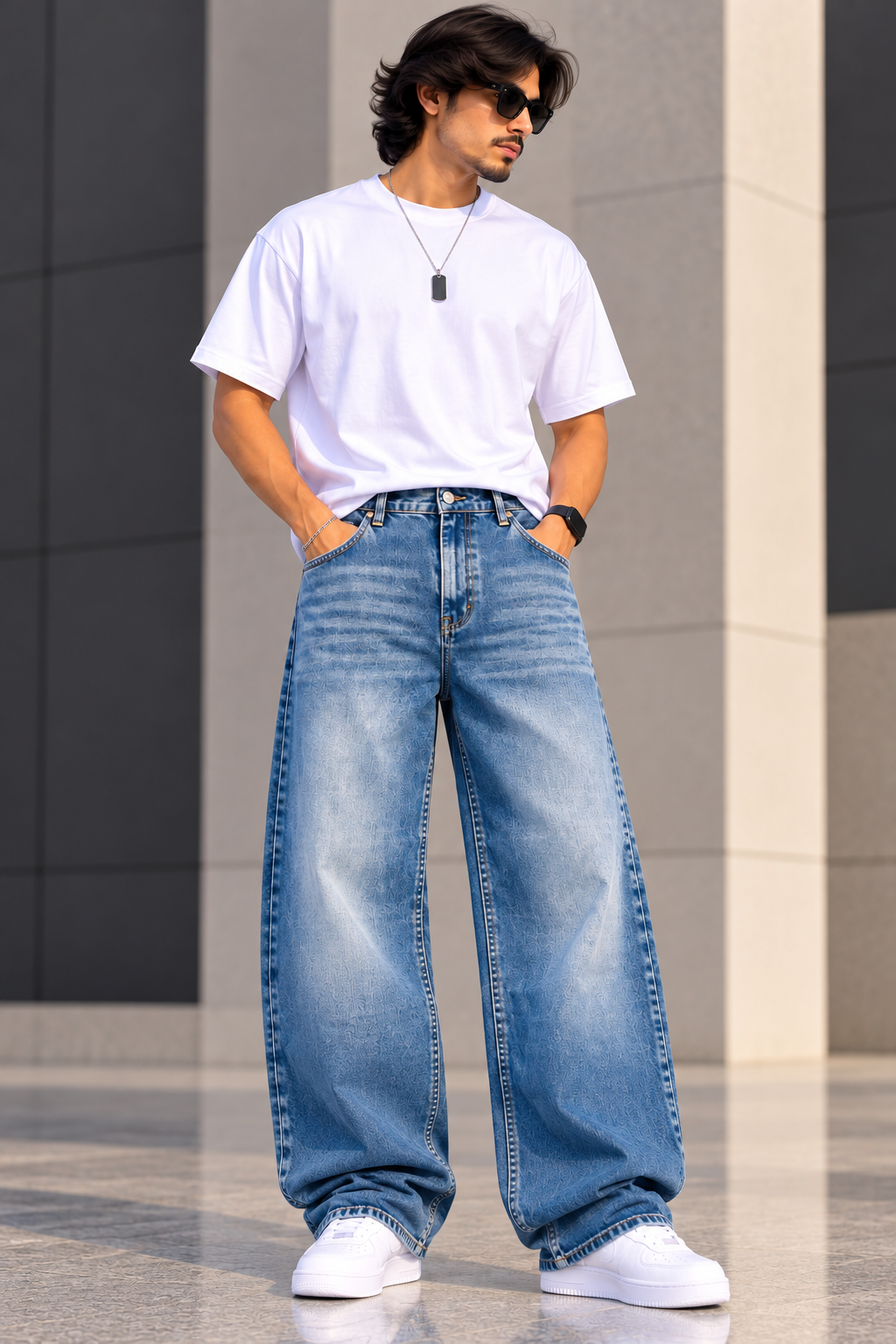 KAVIS DENIM — Arctic Drift Baggy-fit Jeans