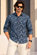 LawmanPg3 – Azure Paisley Regular Fit Shirt