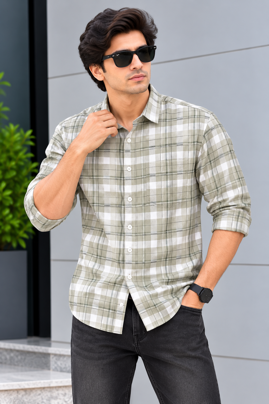 RED & WHITE - Cotton Checks Shirts