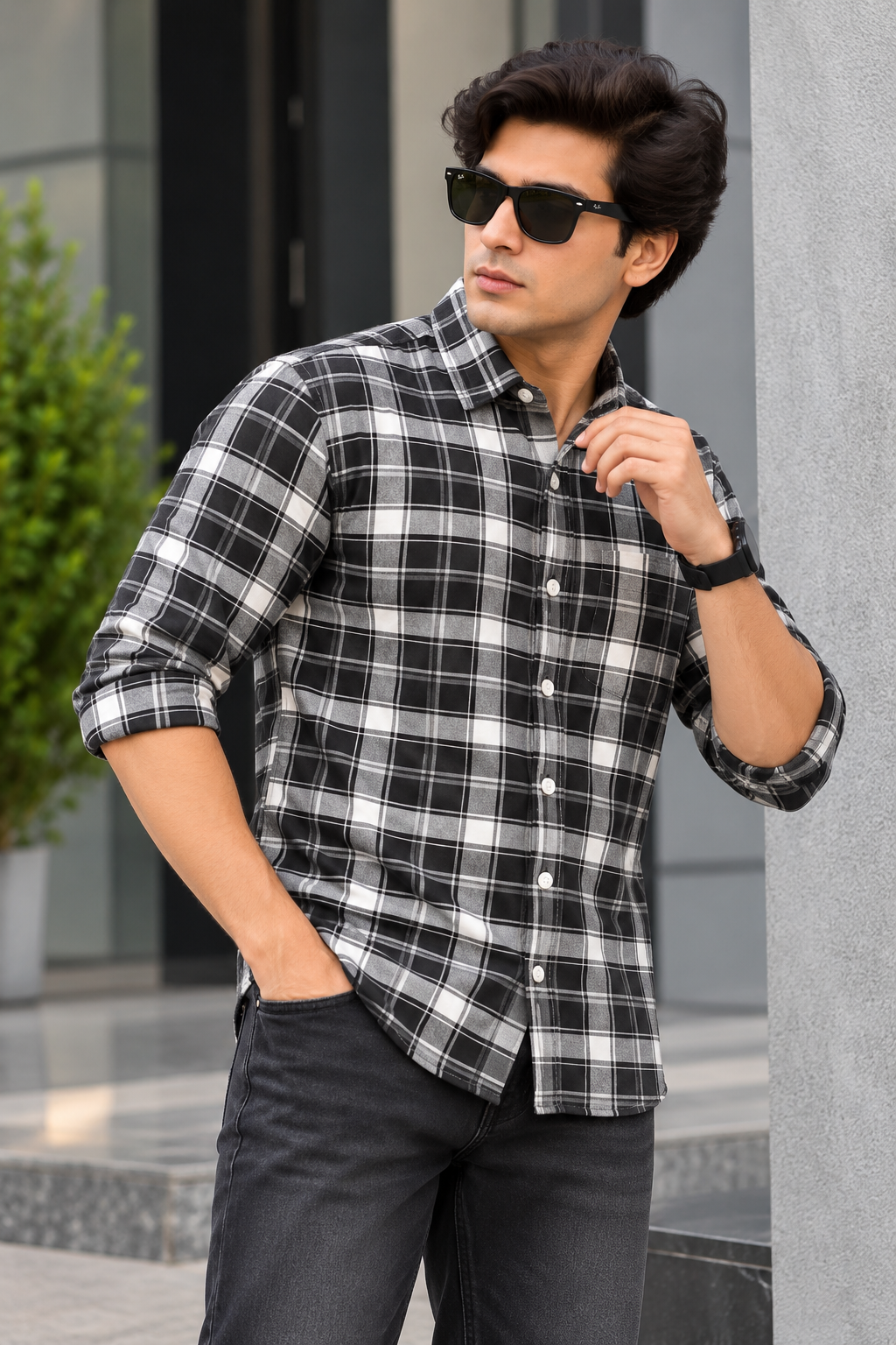 RED & WHITE - Cotton Checks Shirts