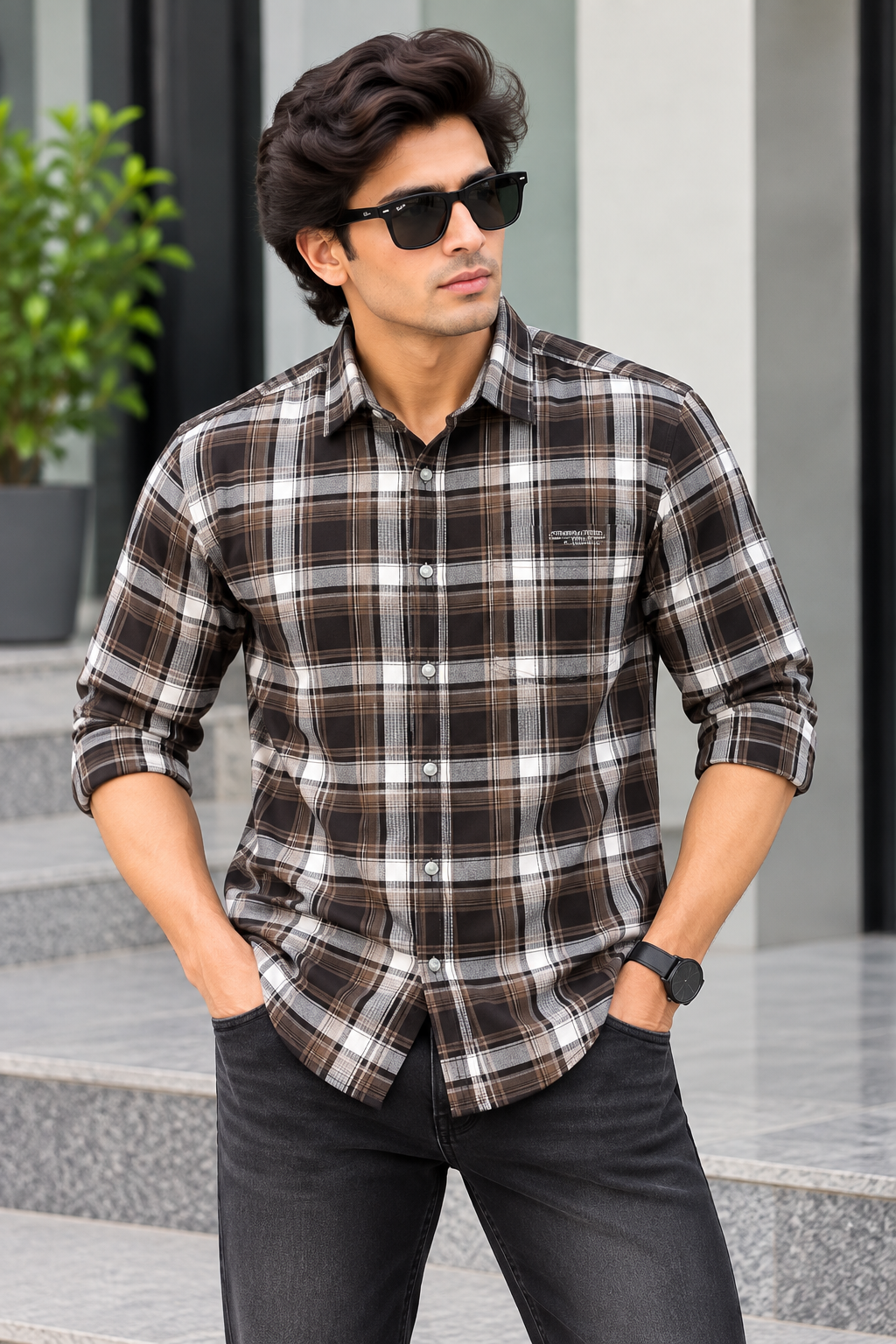 RED & WHITE - Cotton Checks Shirts