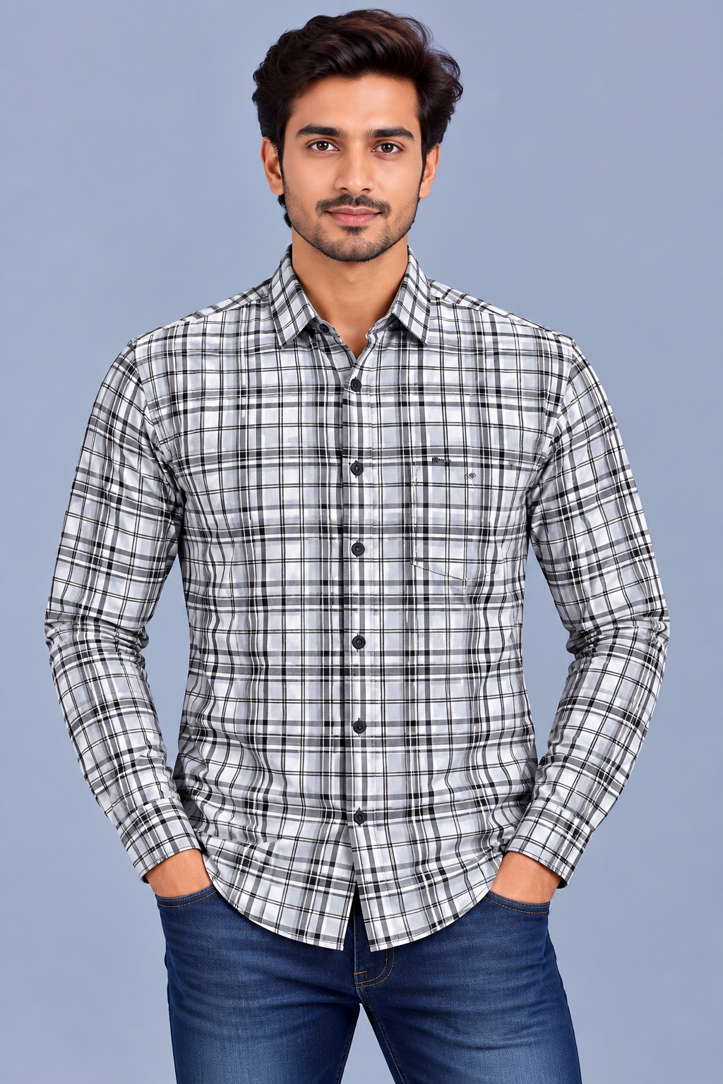 Red & White Check Casual Shirt