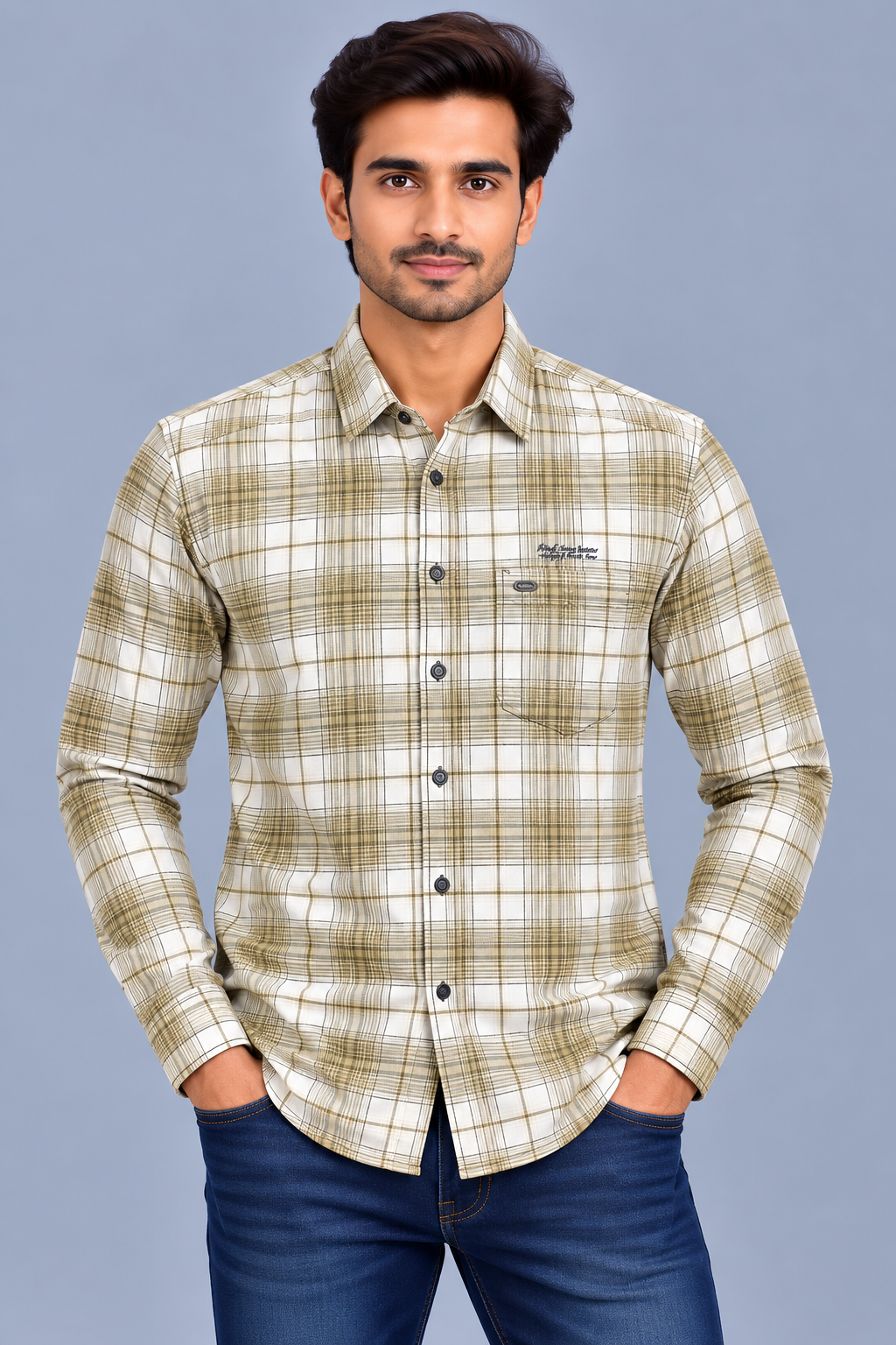 Red & White Check Casual Shirt