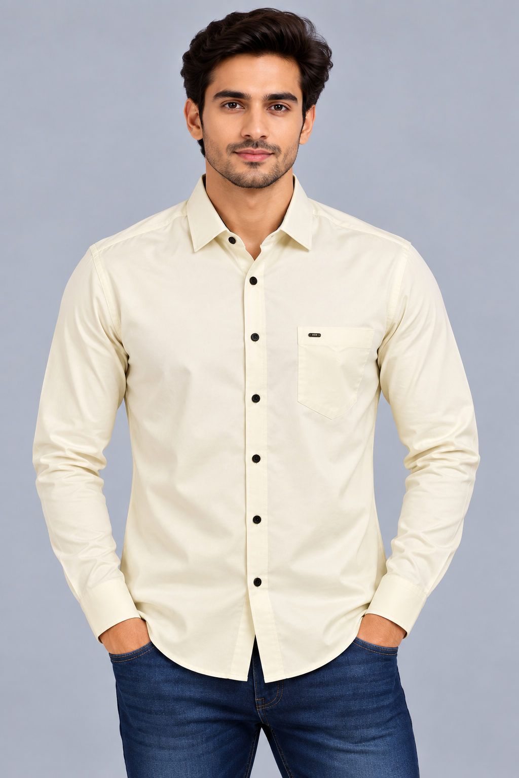 RED & WHITE Plain Casuals Shirts