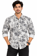 RED & WHITE - Urban Mist Floral Casaul Shirt