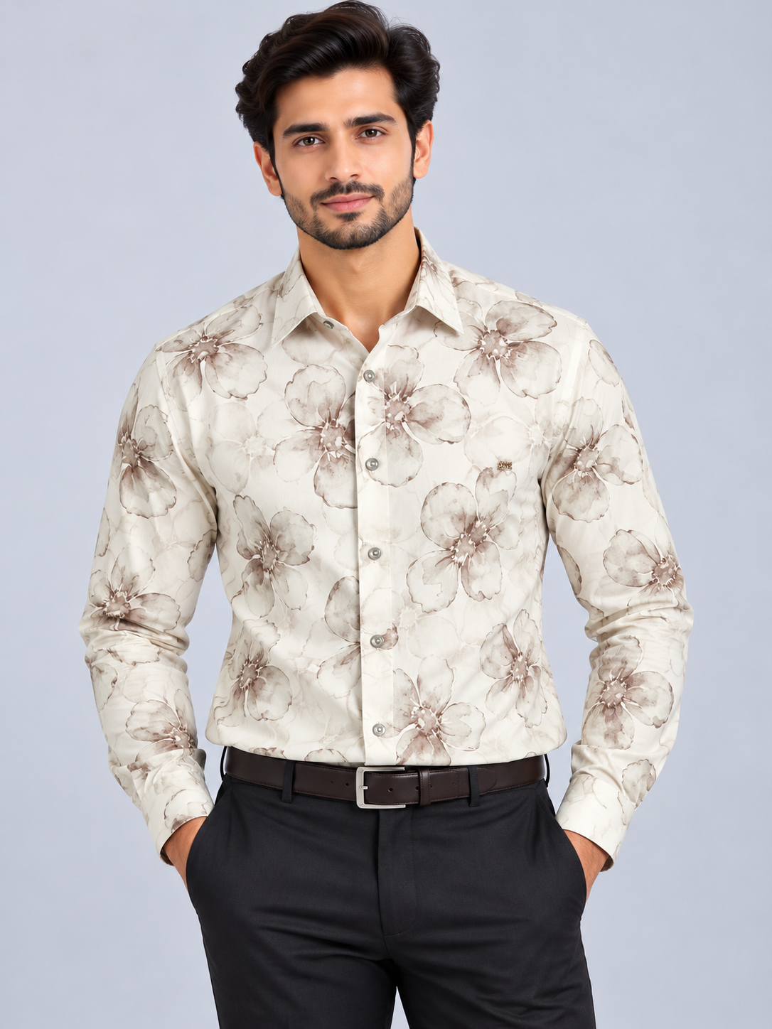 CIARA - Men Floral Printed Formal Shirts