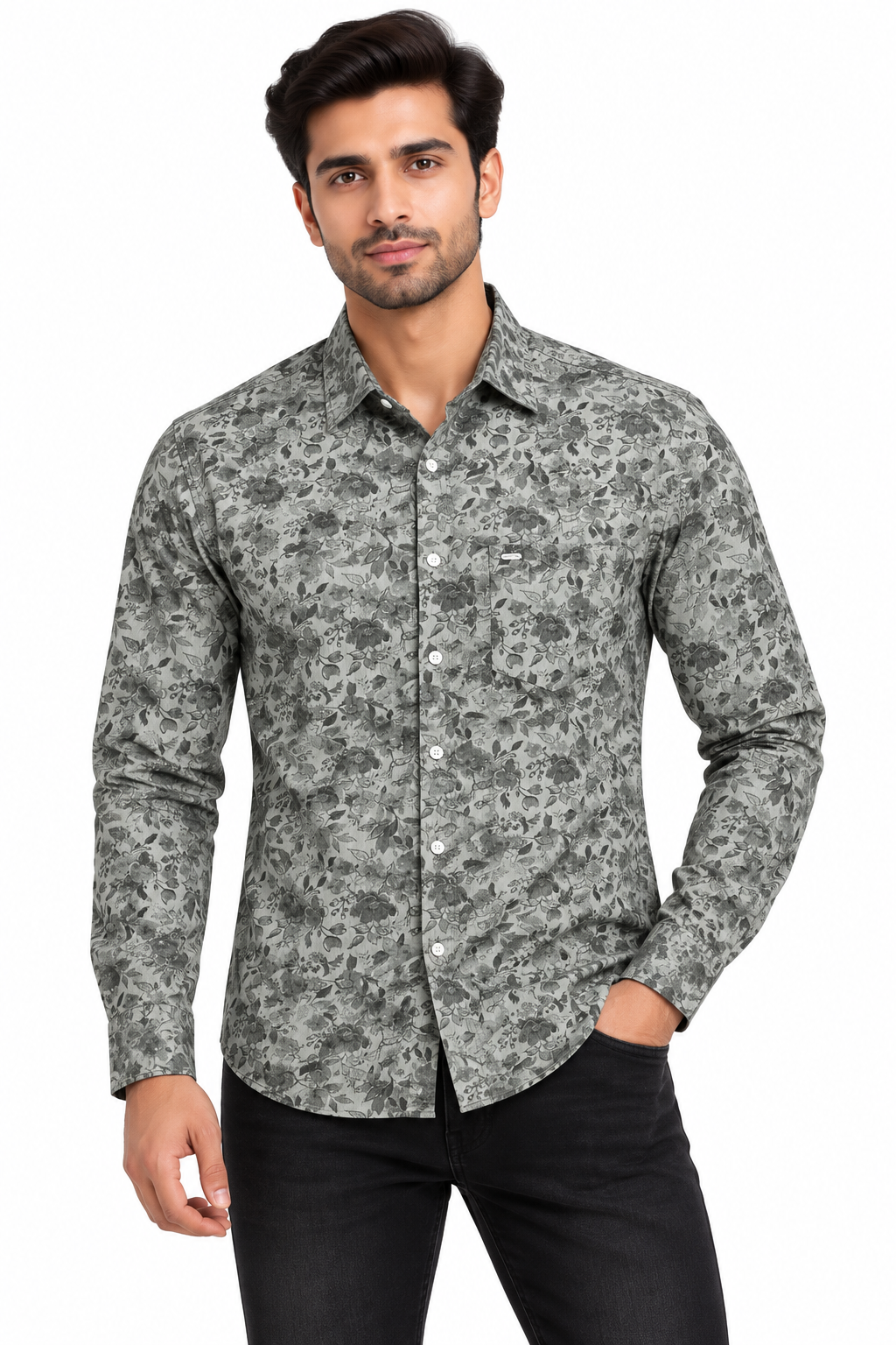 RED & WHITE -  Mini Printed Casual Shirts