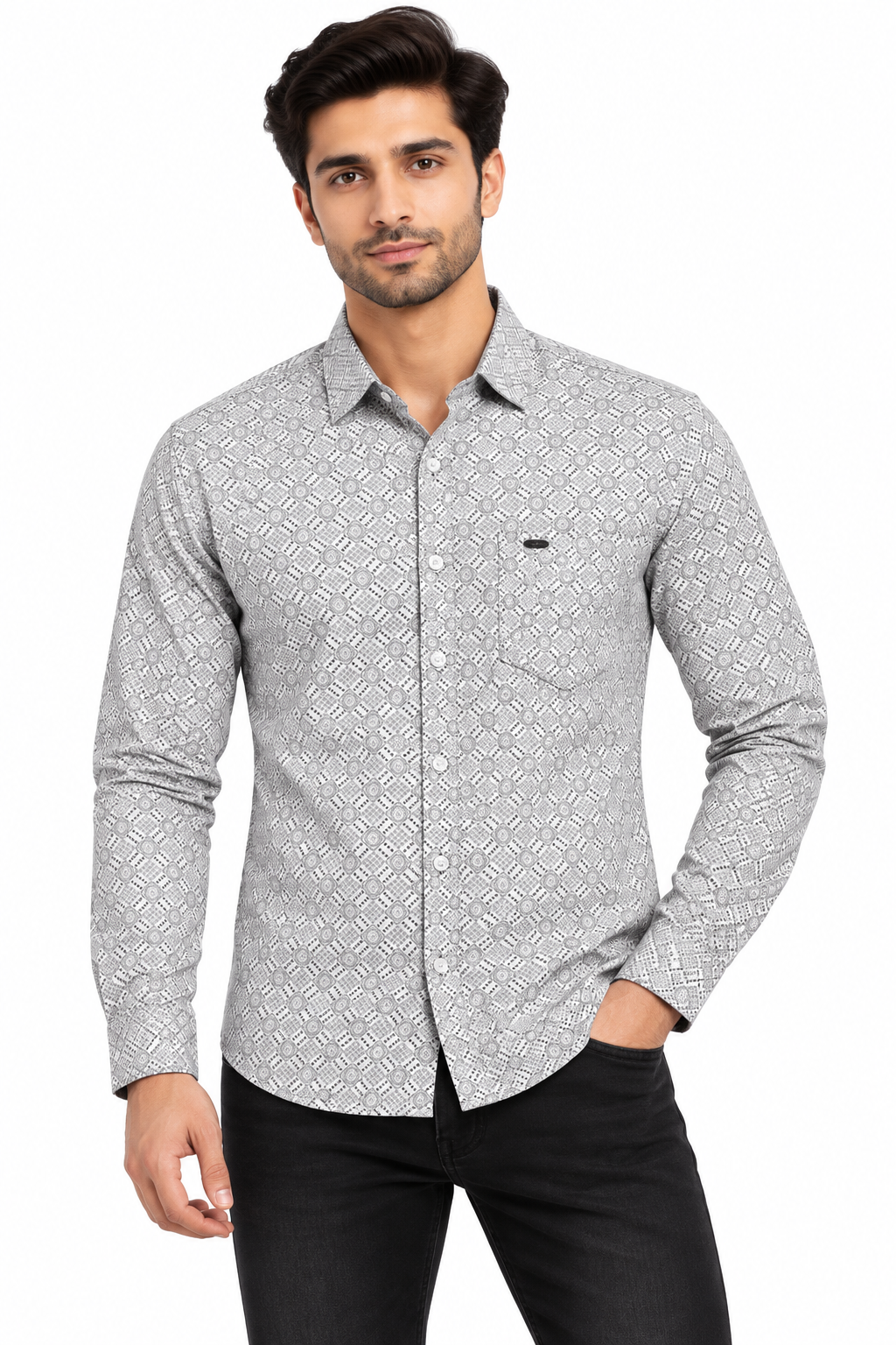 RED & WHITE -  Mini Printed Casual Shirts
