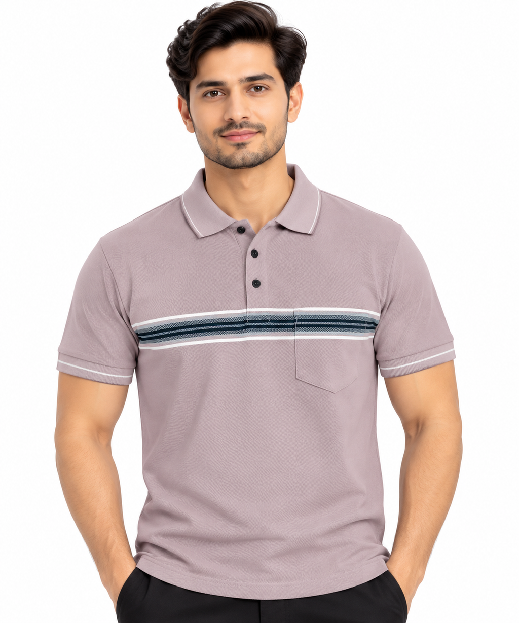 ORB FASHION - Men Solid Collar T-Shirts