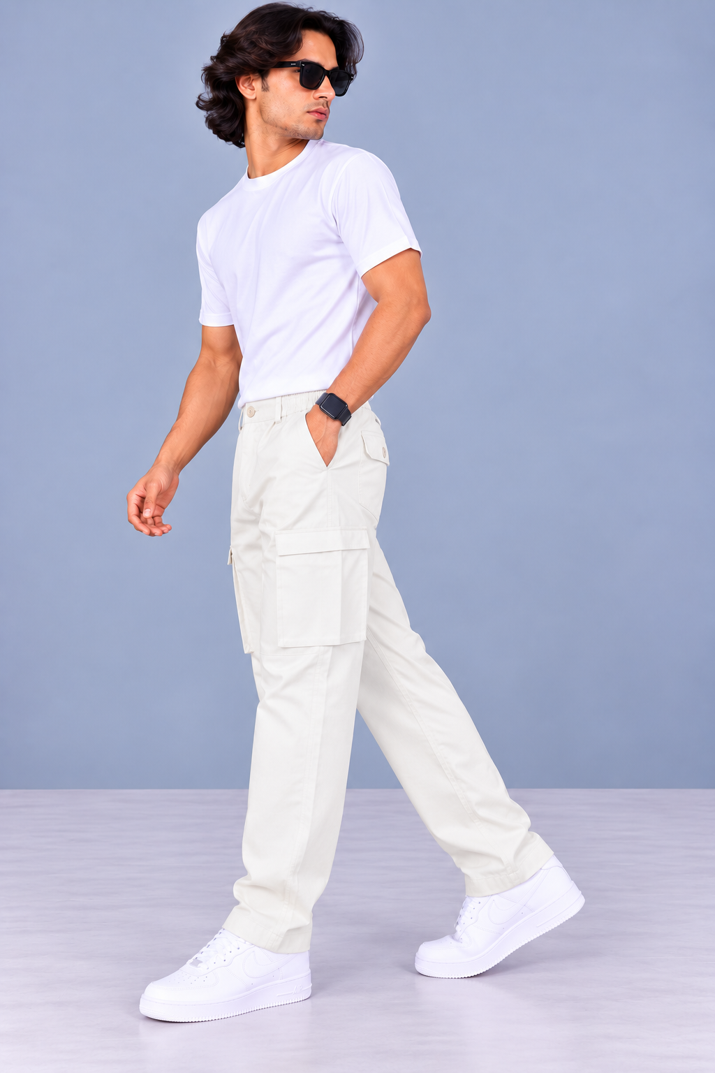 OKANE - Men  Comfort-Fit (korean) Cargo Pant