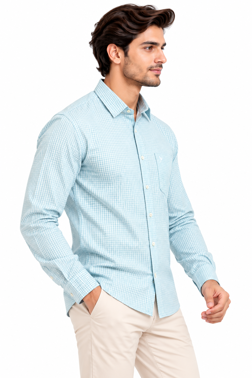 CITRUS -  Men Smart Casual Mini Checks Formal Shirts