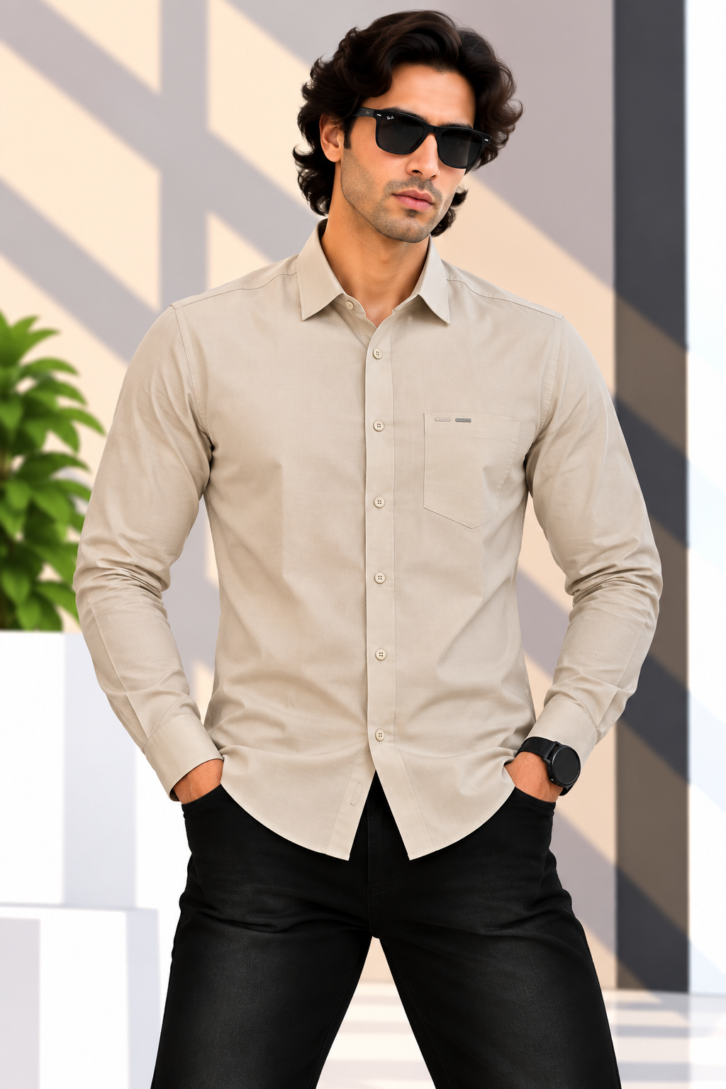 RED & WHITE Check Casual Shirts