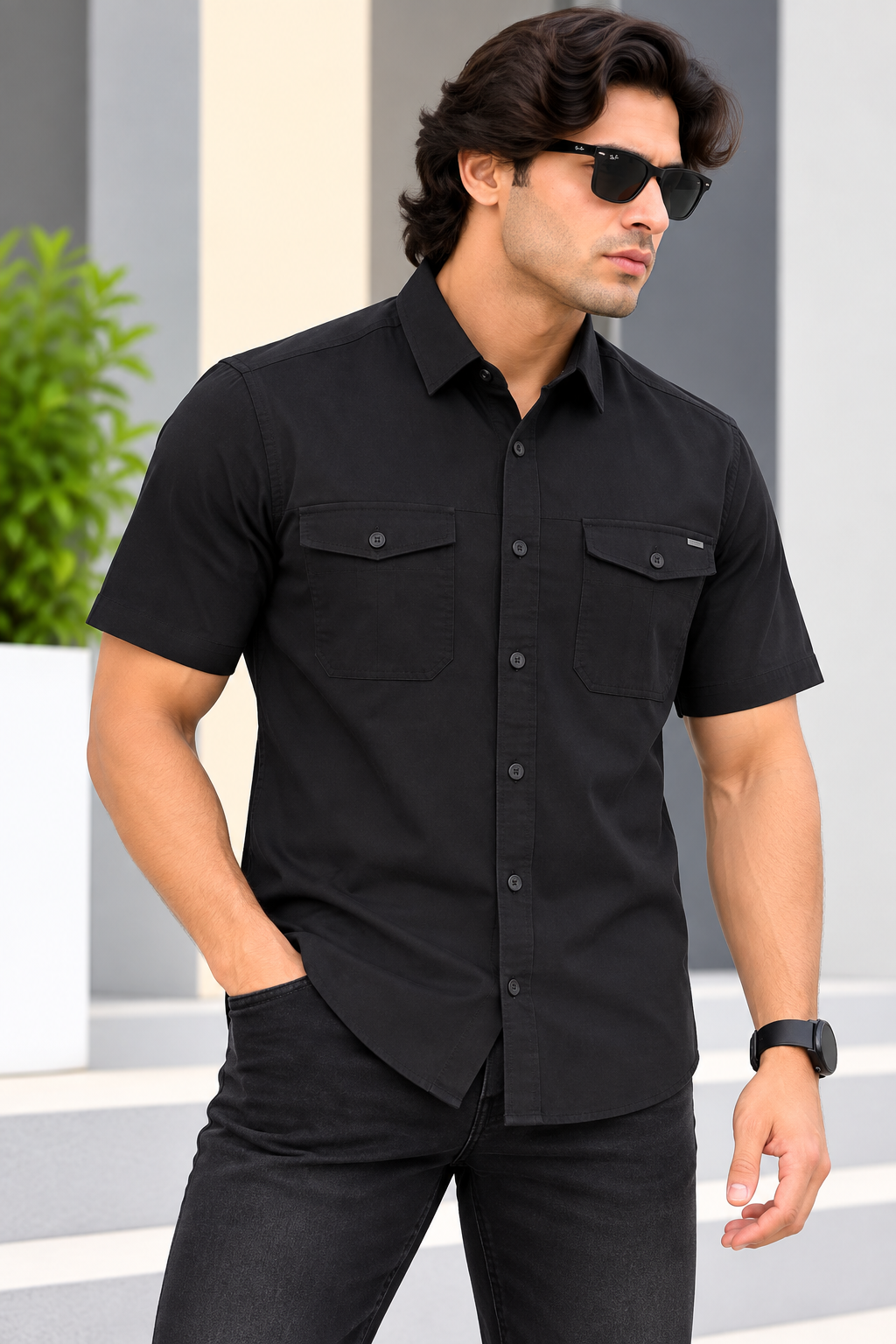 MYSTERY OF FASHION (MOF) -  fUNKY Casual Plain Shirt