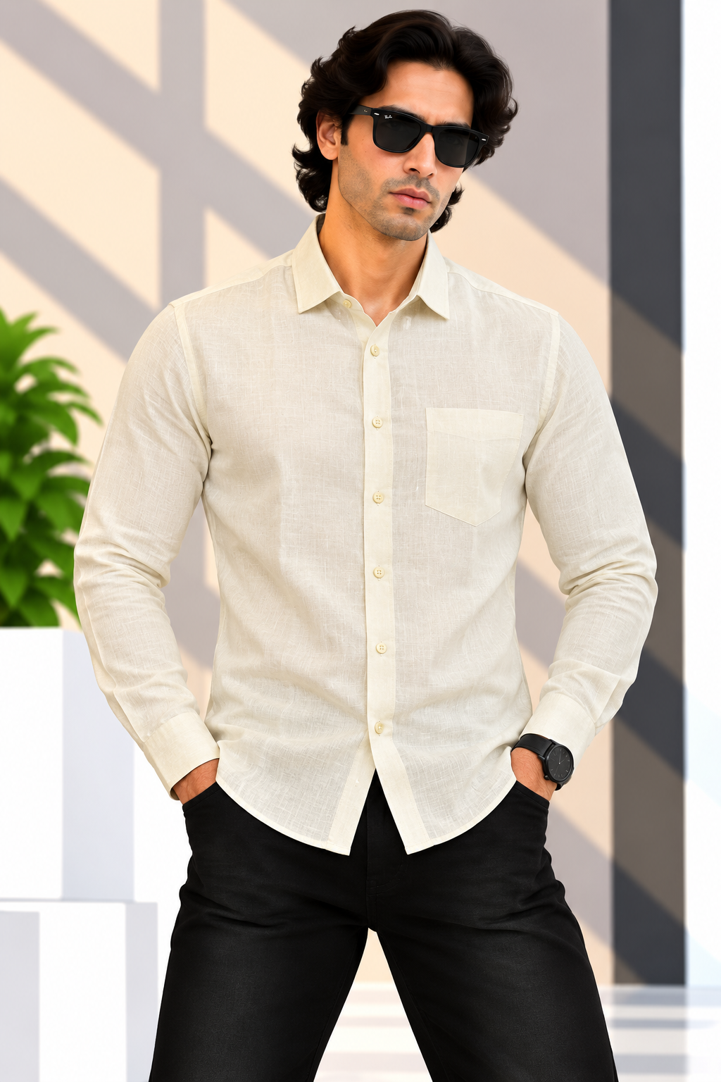 RED & WHITE Check Casual Shirts