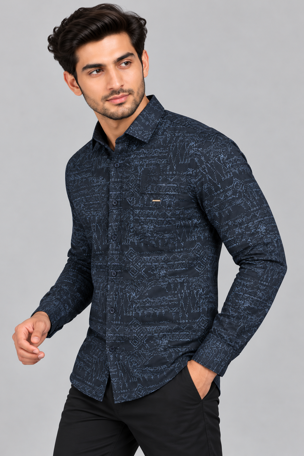 URBAN RACE - Men Printed Casual Printed Shirts