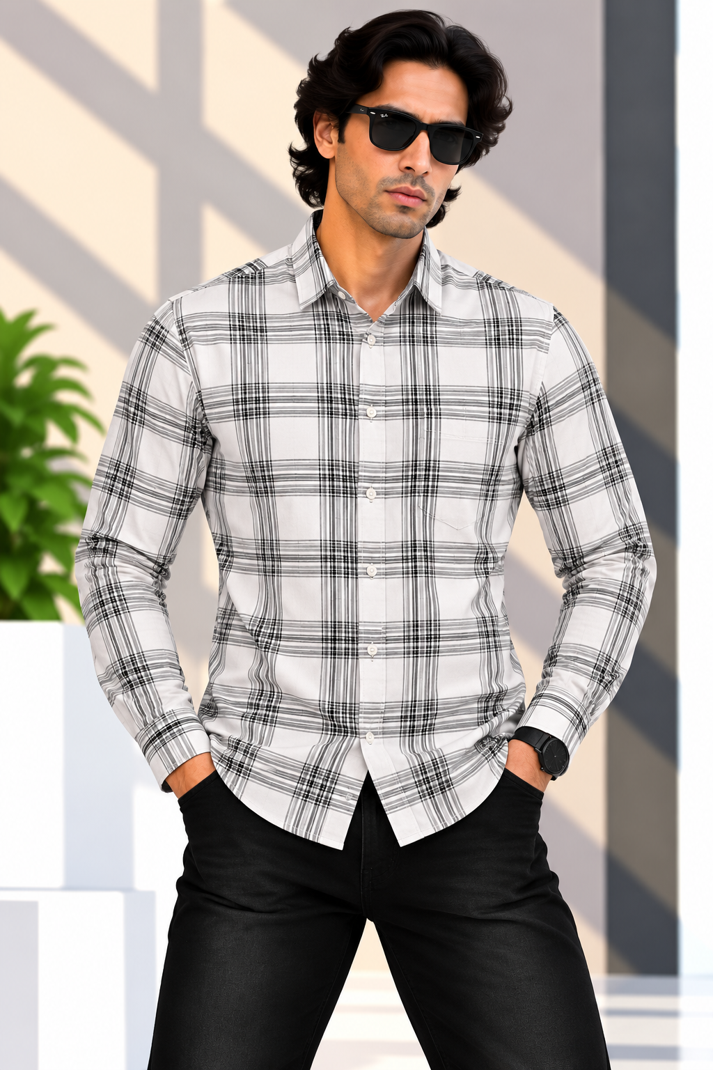 Red & White Check Shirt