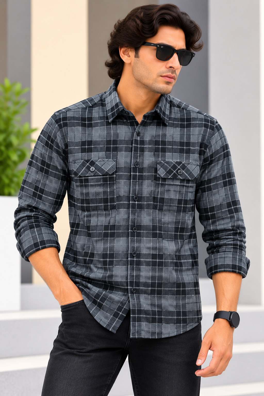 MYESTRY OF FASHION (MOF)  - Urban Shadow Check Shirt