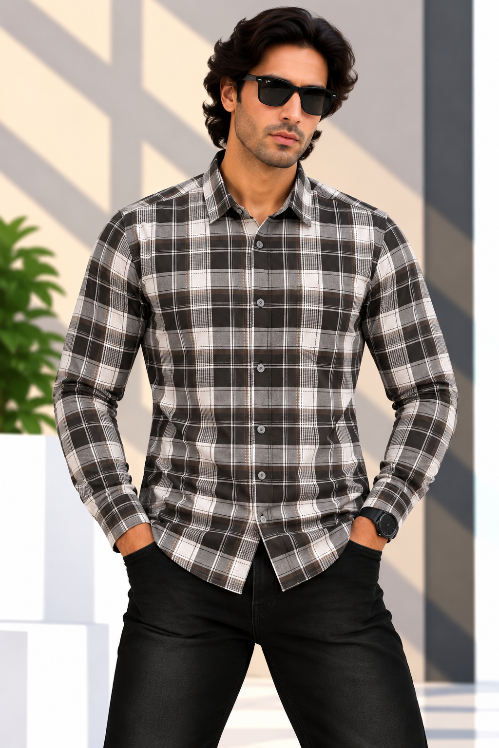Red & White Check Shirt