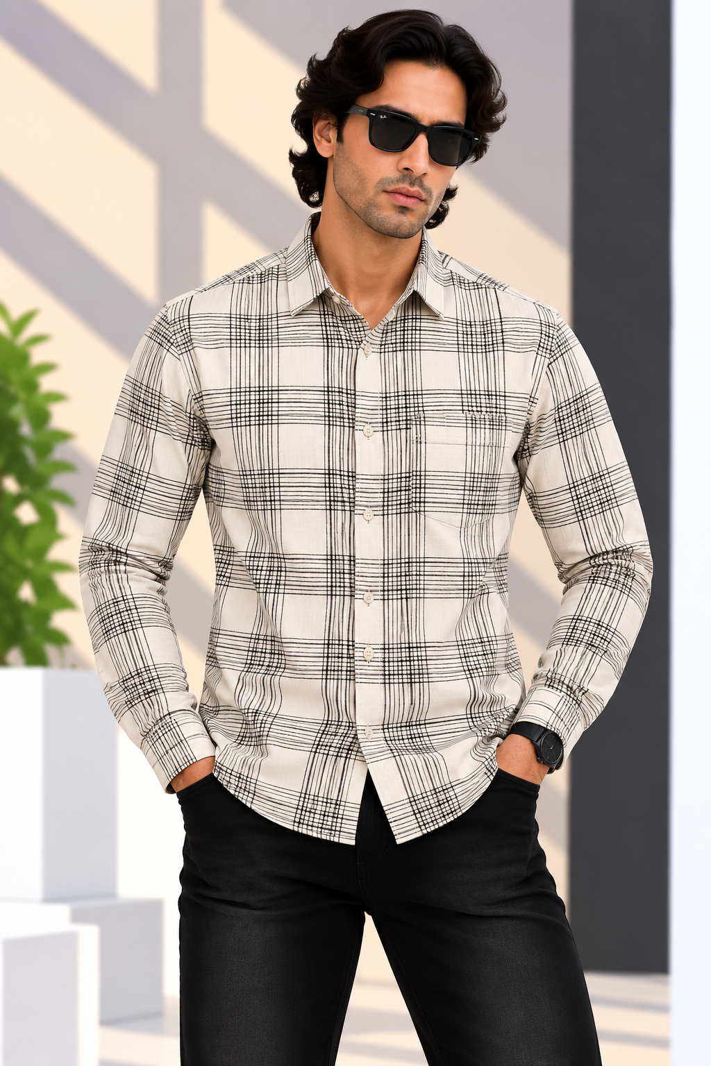 Red & White Check Shirt