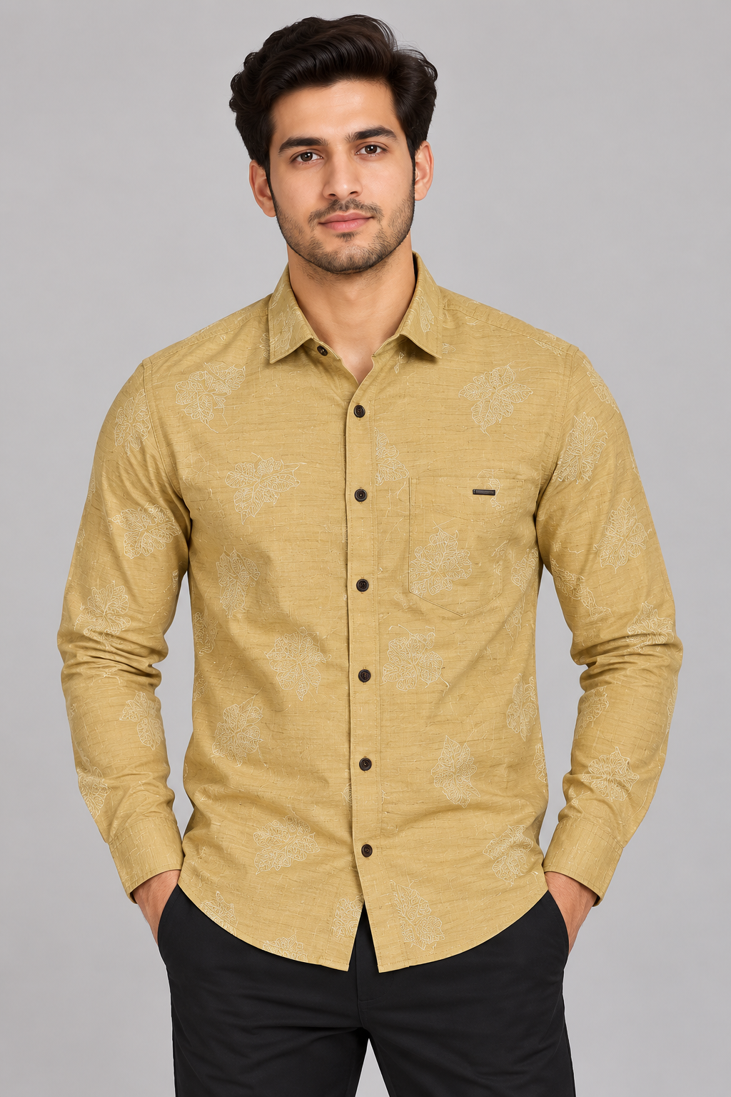 URBAN RACE -  Men Printed Casual F/S Shirts