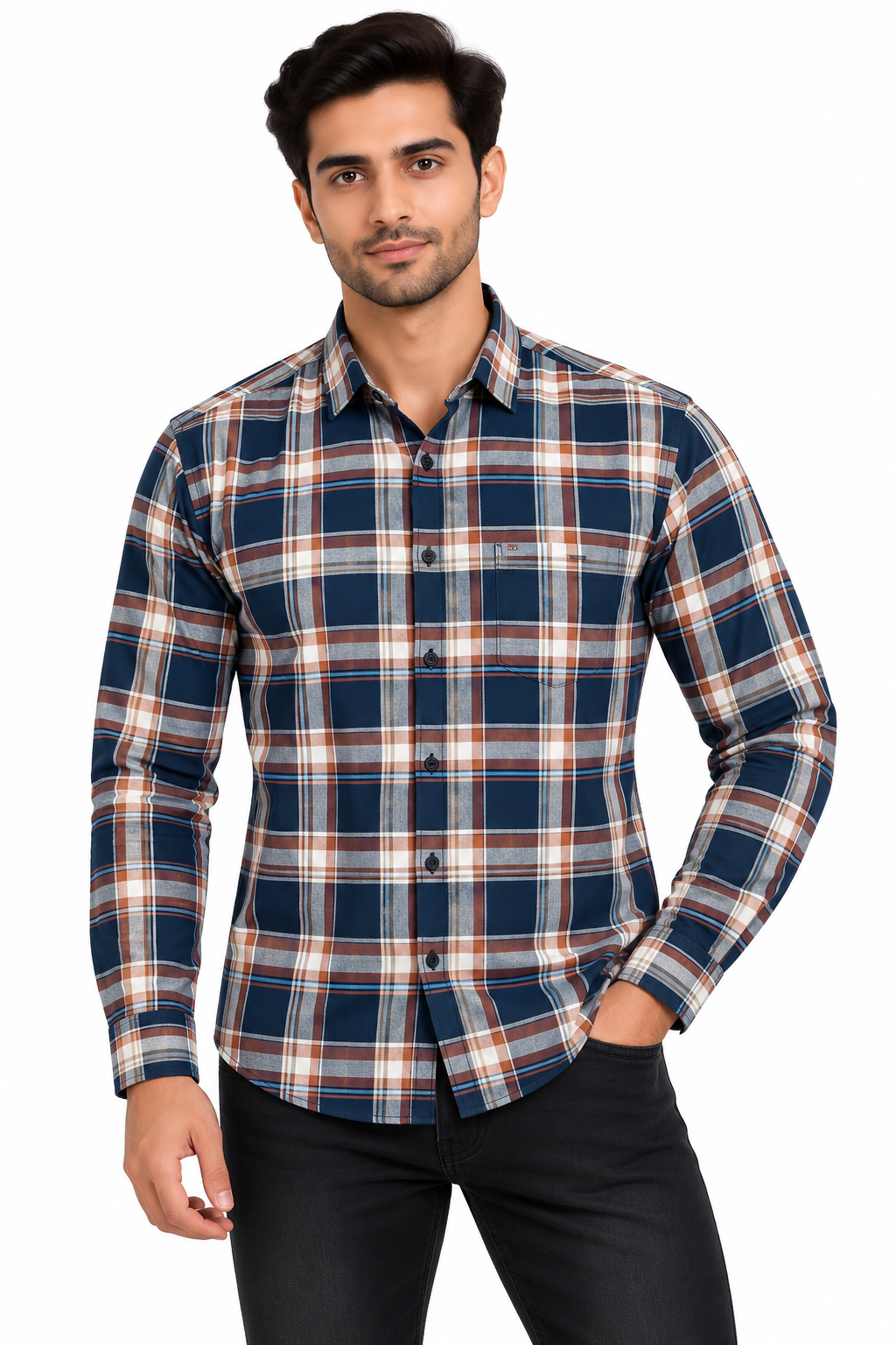 RED & WHITE Casual Checks Shirts
