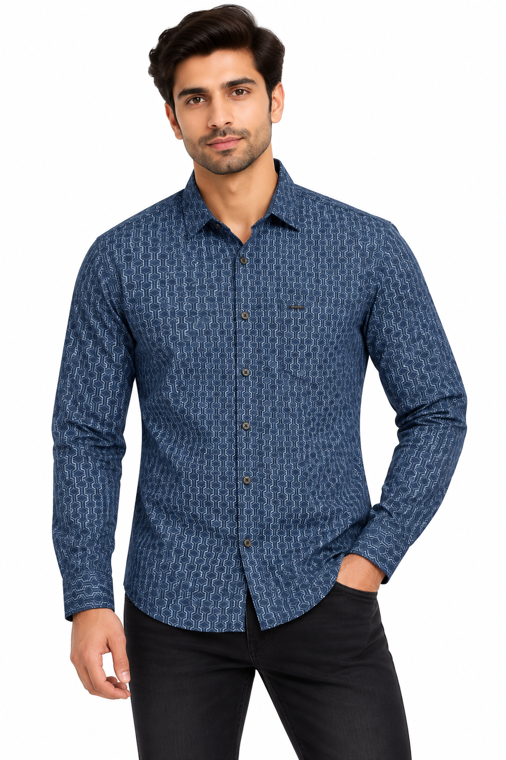 RED & WHITE -  Mini Printed Casual Shirts