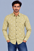 Red & White Printed Casuals Shirt