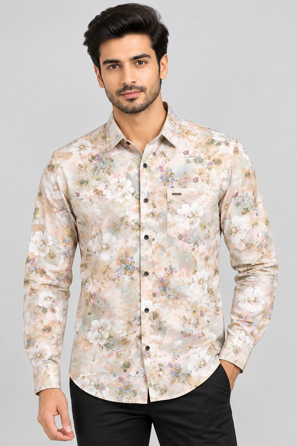 RED & WHITE -  Printed Casuals Shirts