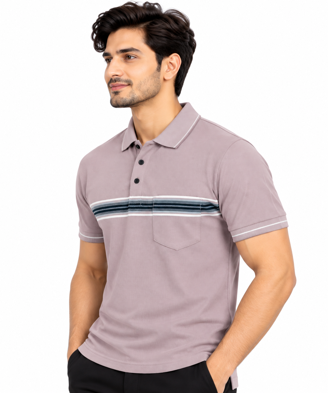 ORB FASHION - Men Solid Collar T-Shirts