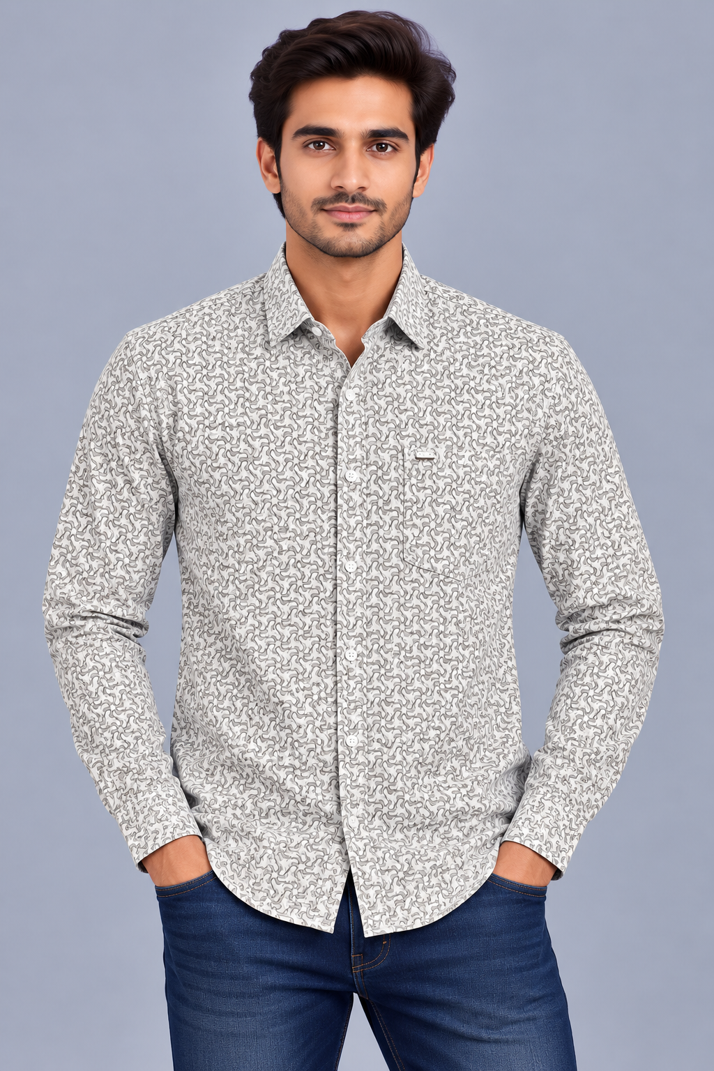 RED & WHITE Printed Casual Shirts